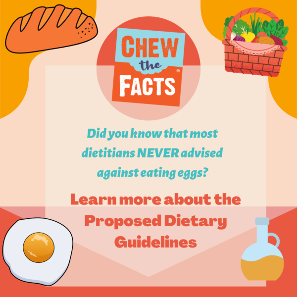 Eggs, Cholesterol and Fat: Dietary Patterns and Lifecycle Nutrition - Rust  Nutrition Services – Chew The Facts®